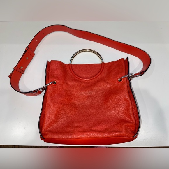 Liebeskind Ravenna Ring Bag in Orange Red Two Way Bag NWOT - Picture 4 of 14